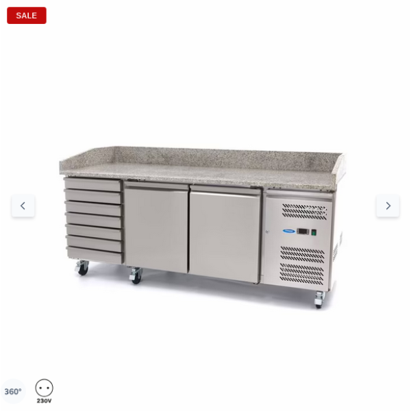  Ψυγείο προετοιμασίας πίτσας - 202 cm - 2 πόρτες - 7 συρτάρια